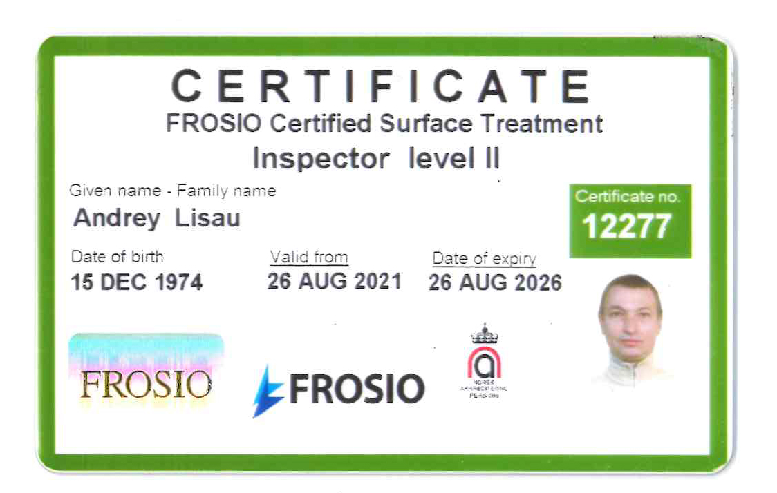 Certificato-FROSIO-II-Andrey-Lisau